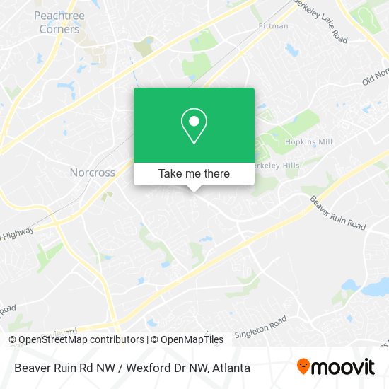 Mapa de Beaver Ruin Rd NW / Wexford Dr NW