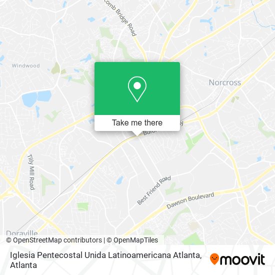Mapa de Iglesia Pentecostal Unida Latinoamericana Atlanta