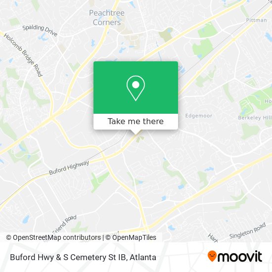 Buford Hwy & S Cemetery St IB map