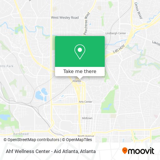 Ahf Wellness Center - Aid Atlanta map