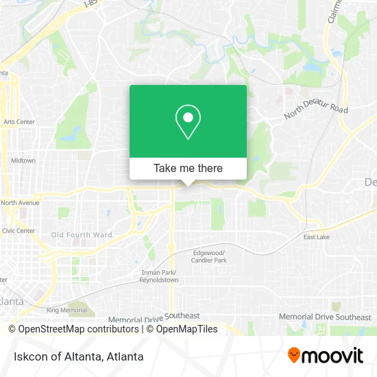 Iskcon of Altanta map