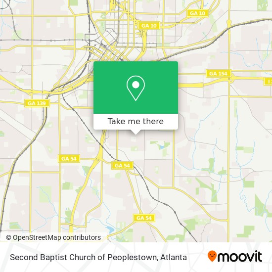 Mapa de Second Baptist Church of Peoplestown