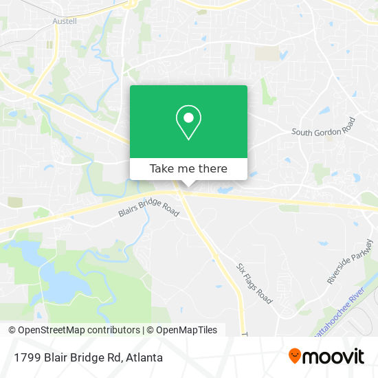 Mapa de 1799 Blair Bridge Rd