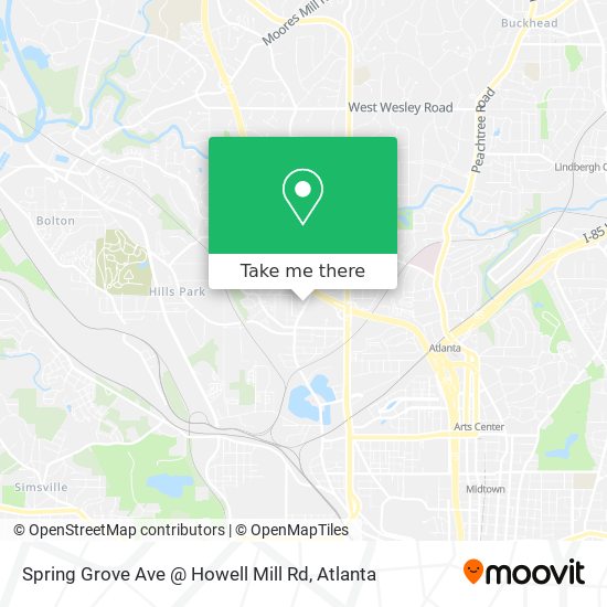 Mapa de Spring Grove Ave @ Howell Mill Rd