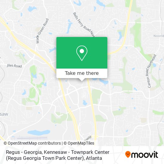 Regus - Georgia, Kennesaw - Townpark Center (Regus Georgia Town Park Center) map