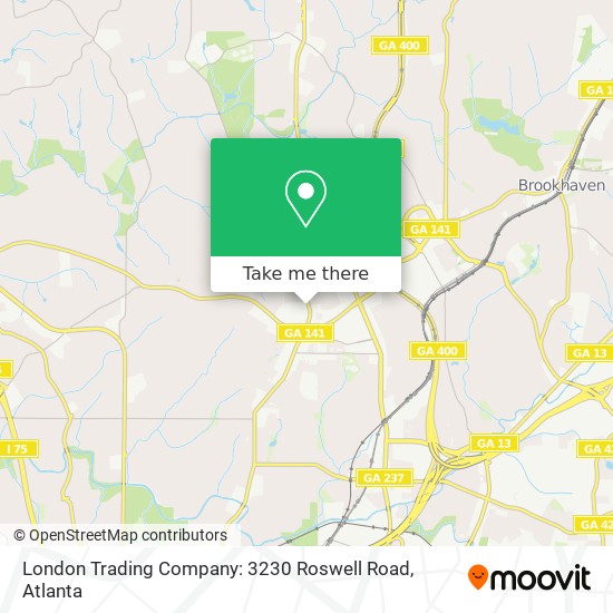 London Trading Company: 3230 Roswell Road map