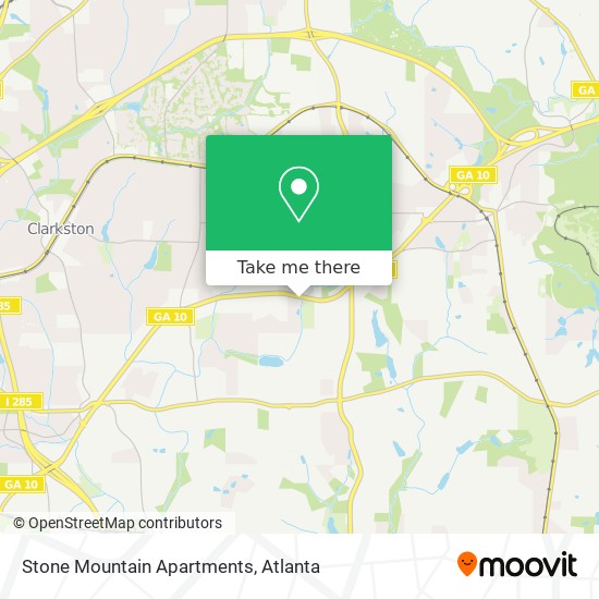 Mapa de Stone Mountain Apartments