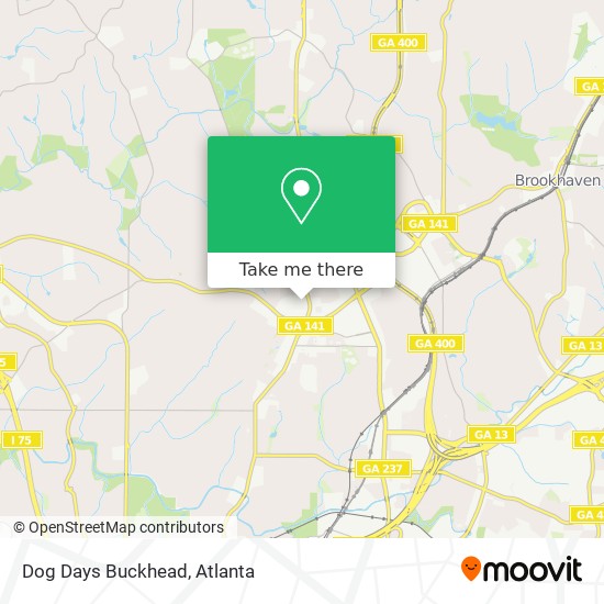 Dog Days Buckhead map