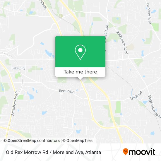 Mapa de Old Rex Morrow Rd / Moreland Ave