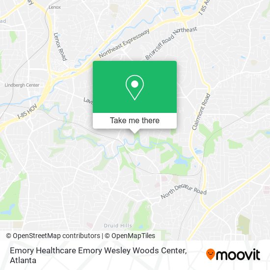 Emory Healthcare Emory Wesley Woods Center map