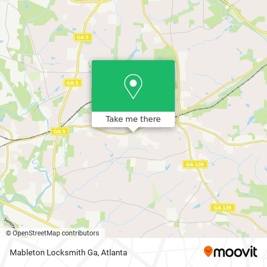 Mableton Locksmith Ga map