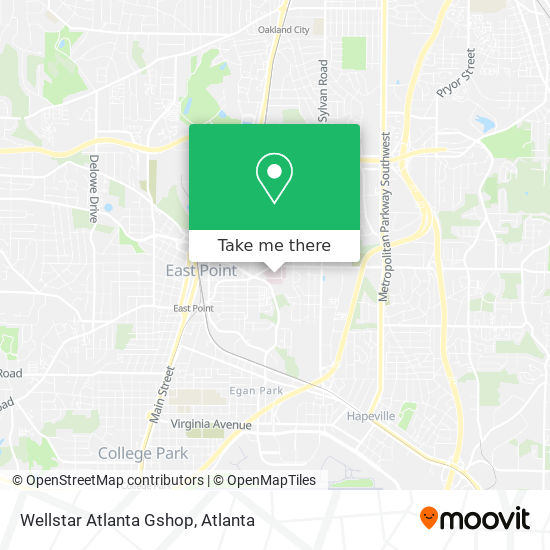 Wellstar Atlanta Gshop map