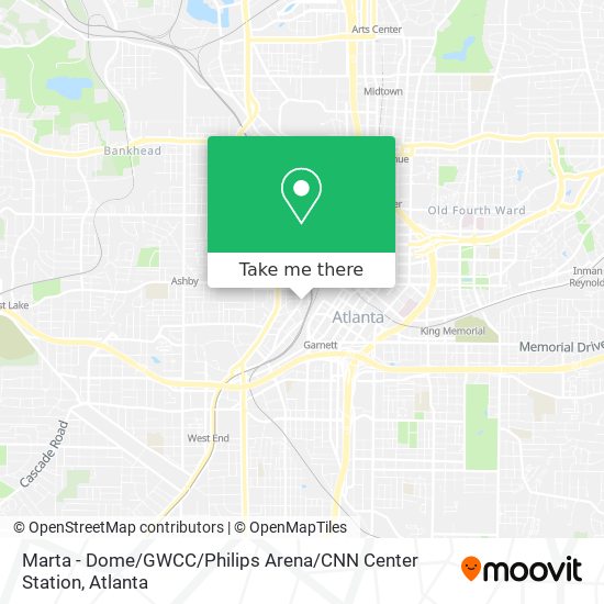 Marta - Dome / GWCC / Philips Arena / CNN Center Station map