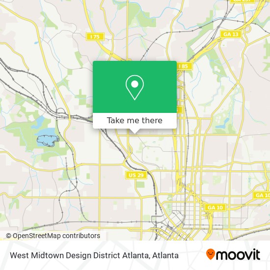 West Midtown Design District Atlanta map