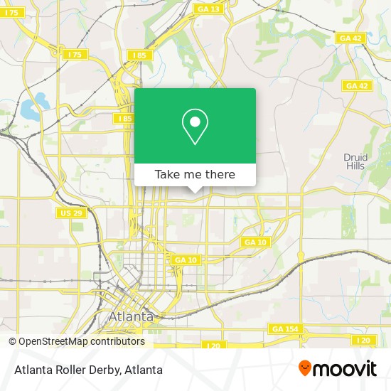 Mapa de Atlanta Roller Derby