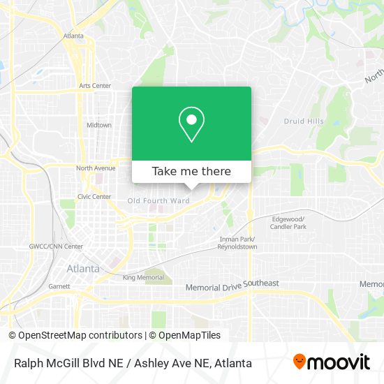 Mapa de Ralph McGill Blvd NE / Ashley Ave NE