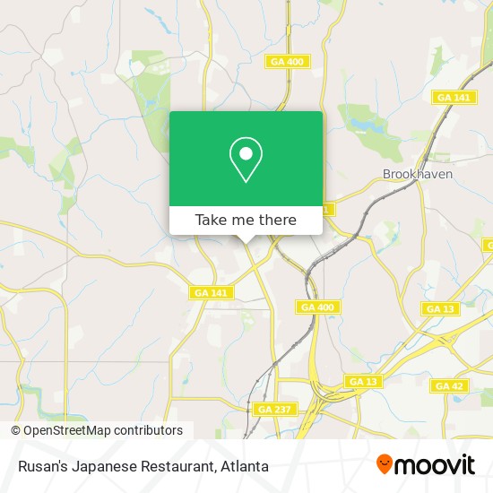 Mapa de Rusan's Japanese Restaurant