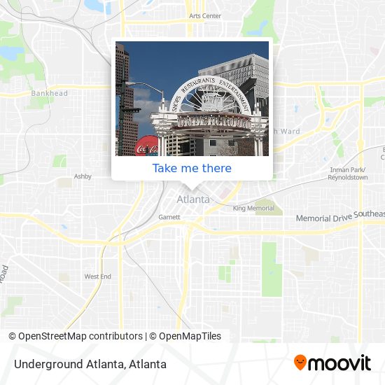 Mapa de Underground Atlanta