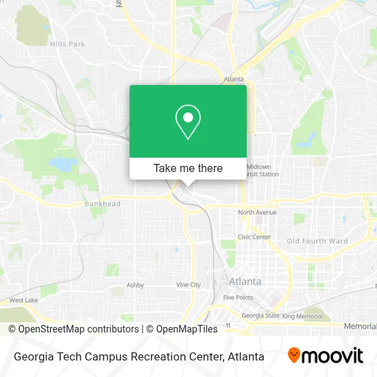 Georgia Tech Campus Recreation Center map