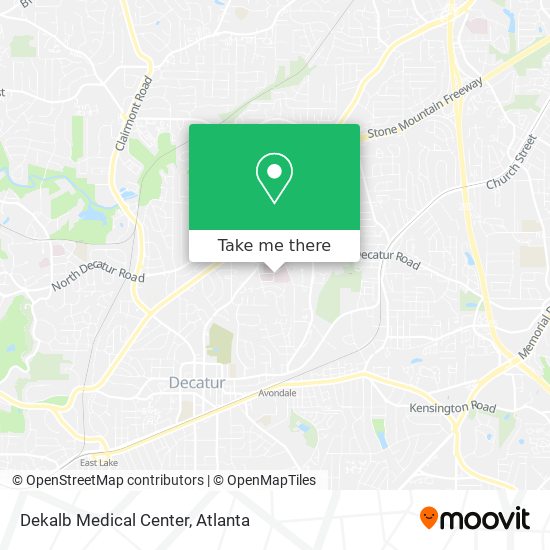 Mapa de Dekalb Medical Center