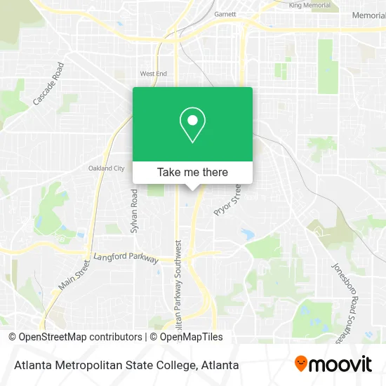 Atlanta Metropolitan State College map