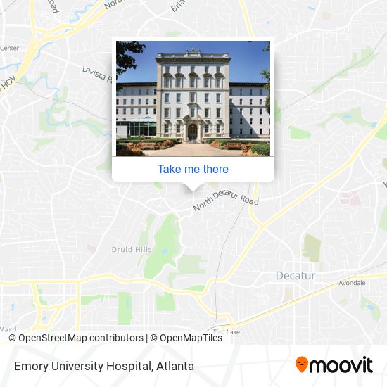 Emory University Hospital map
