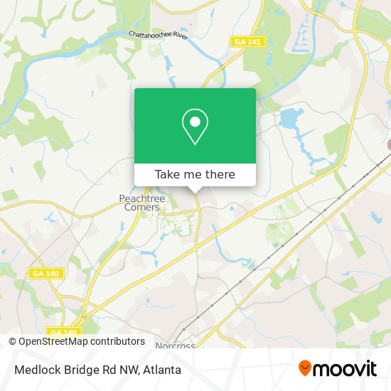 Medlock Bridge Rd NW map