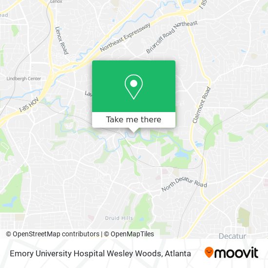 Mapa de Emory University Hospital Wesley Woods