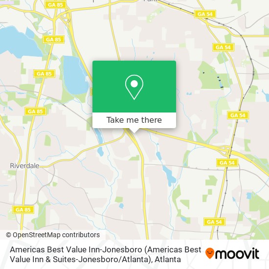 Americas Best Value Inn-Jonesboro (Americas Best Value Inn & Suites-Jonesboro / Atlanta) map