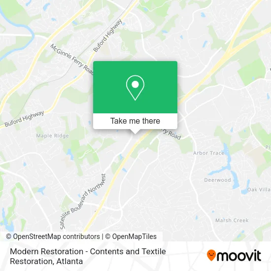 Modern Restoration - Contents and Textile Restoration map