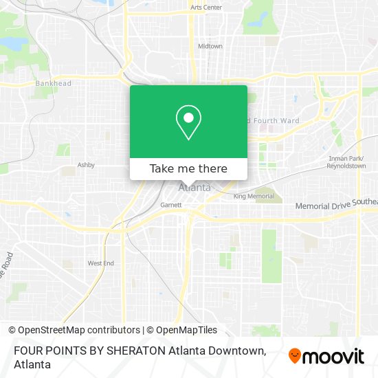 Mapa de FOUR POINTS BY SHERATON Atlanta Downtown