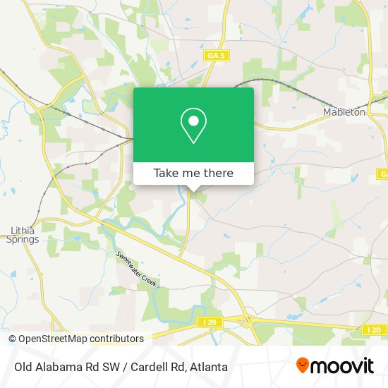 Mapa de Old Alabama Rd SW / Cardell Rd