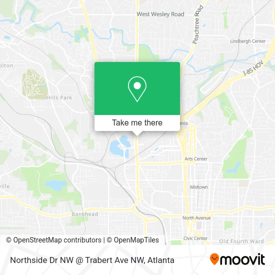 Mapa de Northside Dr NW @ Trabert Ave NW