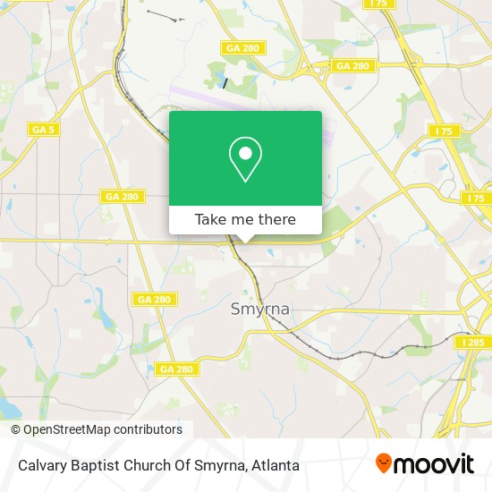 Calvary Baptist Church Of Smyrna map