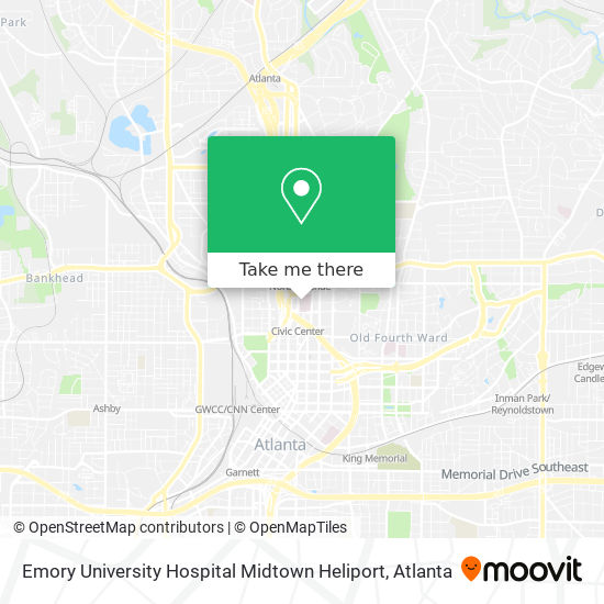 Mapa de Emory University Hospital Midtown Heliport