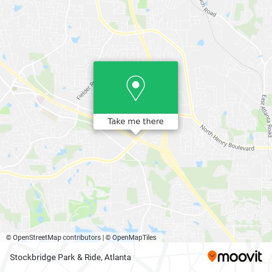Stockbridge Park & Ride map