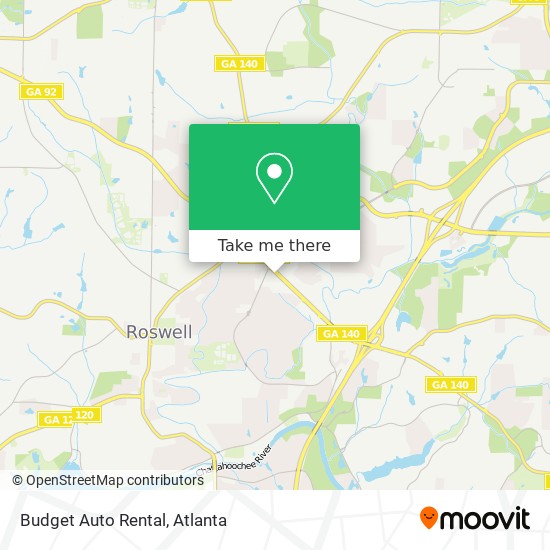 Budget Auto Rental map