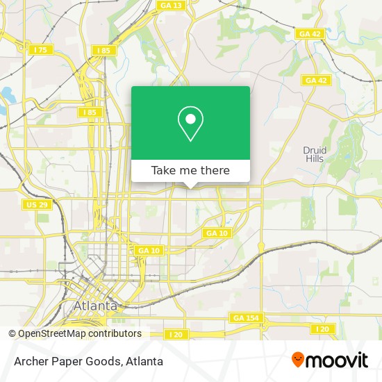 Archer Paper Goods map