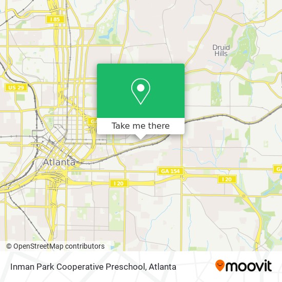 Mapa de Inman Park Cooperative Preschool