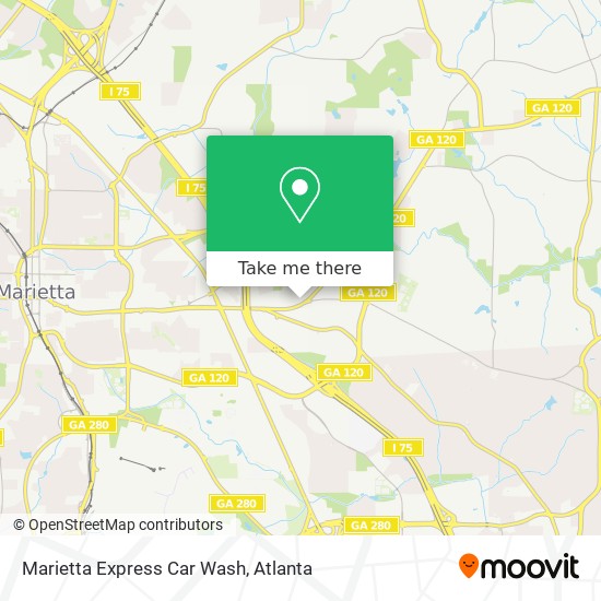 Mapa de Marietta Express Car Wash