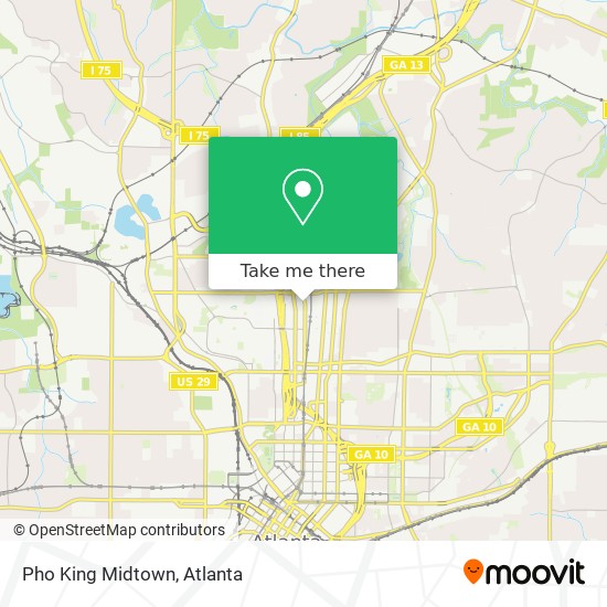 Pho King Midtown map