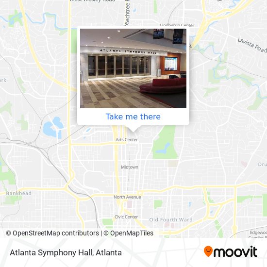 Mapa de Atlanta Symphony Hall