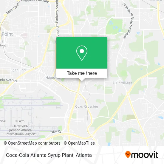 Mapa de Coca-Cola Atlanta Syrup Plant