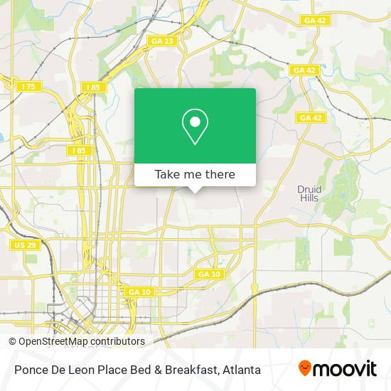 Ponce De Leon Place Bed & Breakfast map