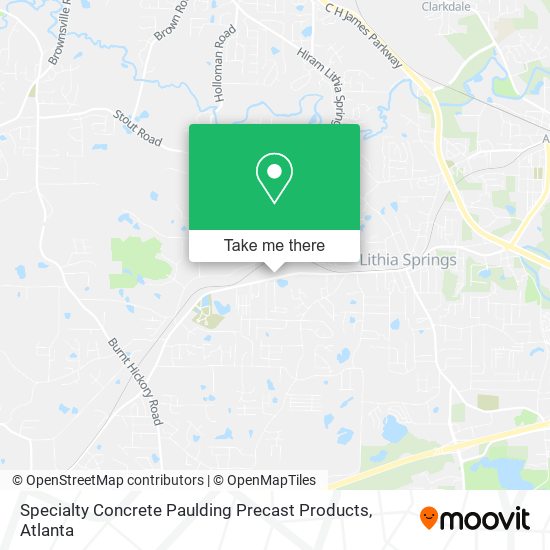 Specialty Concrete Paulding Precast Products map