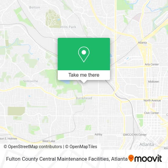 Fulton County Central Maintenance Facilities map