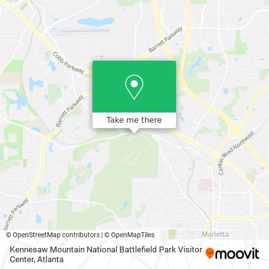 Kennesaw Mountain National Battlefield Park Visitor Center map