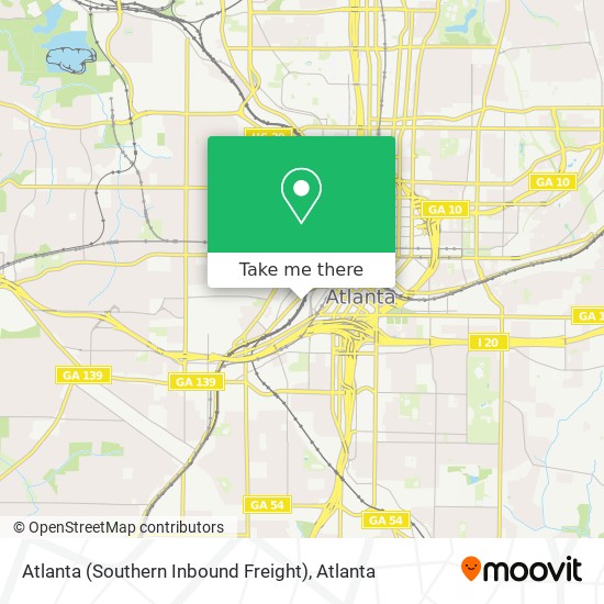 Mapa de Atlanta (Southern Inbound Freight)