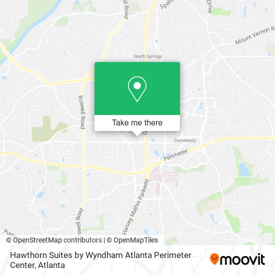 Mapa de Hawthorn Suites by Wyndham Atlanta Perimeter Center