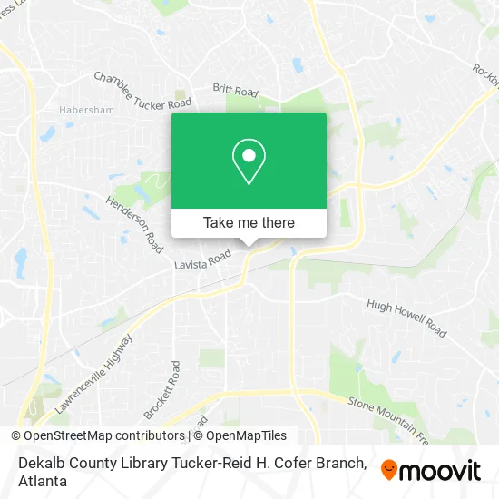 Dekalb County Library Tucker-Reid H. Cofer Branch map